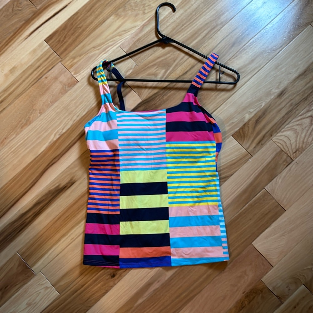 Multi color, color block Lands' End Tankini